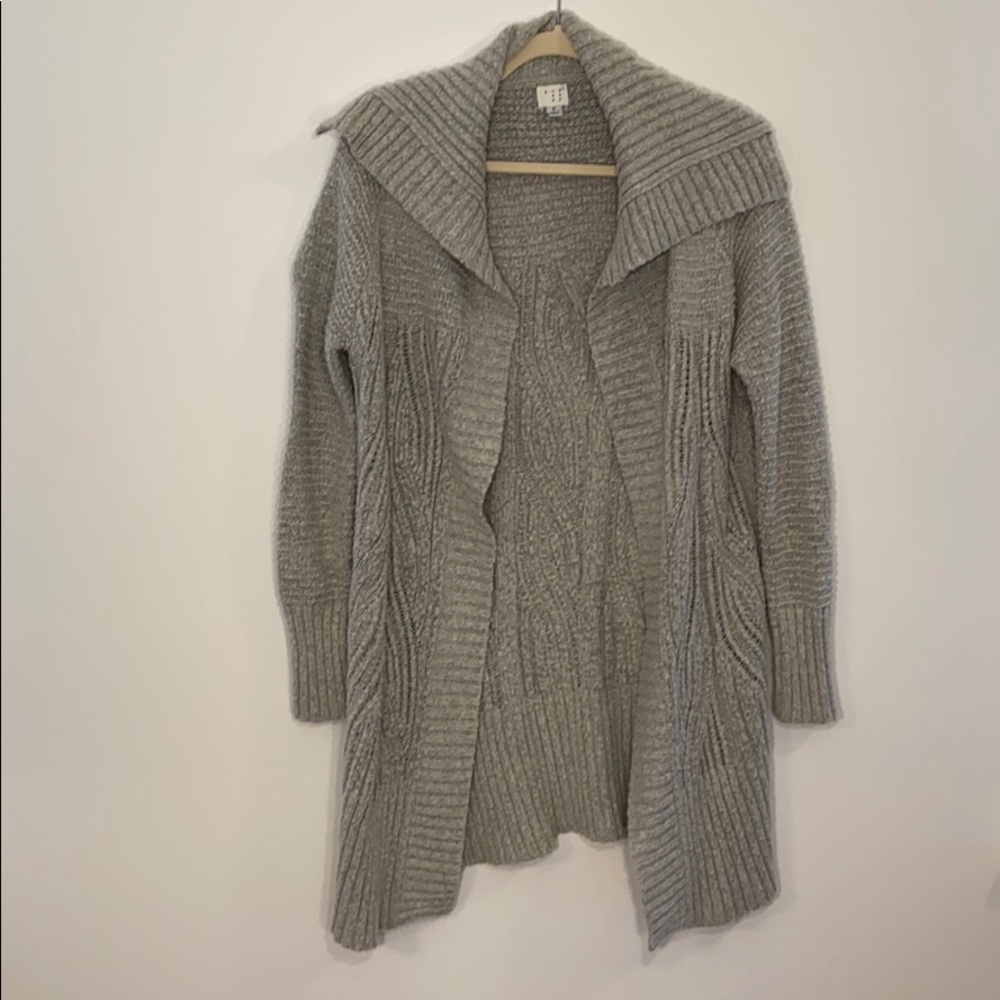 A New Day Metallic Thread Long Cardigan